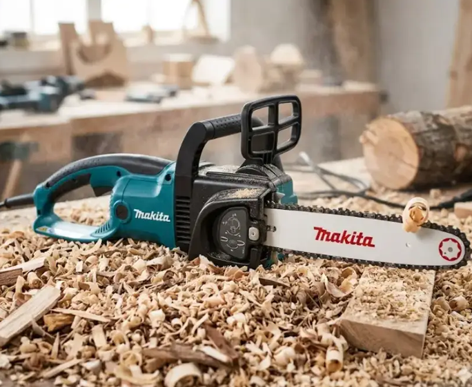 Электропила цепная Makita UC4051A 2000 Вт сетевая пила 220 В шина 400 мм 40 см скорость 13.3 м с шаг 3/8 бесключевое натяжение антивибрационная система тормоз защита от перегрузки для заготовки дров распиловки бревен древесины заготовок - Фото 7 Электропила цепная Makita UC4051A 2000 Вт сетевая пила 220 В шина 400 мм 40 см скорость 13.3 м с шаг 3/8 бесключевое натяжение антивибрационная система тормоз защита от перегрузки для заготовки дров распиловки бревен древесины заготовок - изображение 7