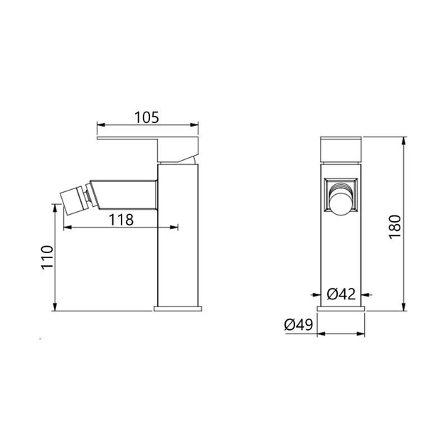 Смеситель для биде Lidz Kubis 001AF (k35) LDKUB001AFNKS46097 Nickel - Фото 2 Смеситель для биде Lidz Kubis 001AF (k35) LDKUB001AFNKS46097 Nickel - изображение 2