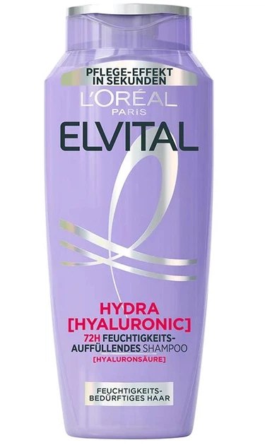 Шампунь для зволоження волосся L'Oreal Paris Elvital Hydra Hyaluronic 400 мл - Фото 1 Шампунь для зволоження волосся L'Oreal Paris Elvital Hydra Hyaluronic 400 мл - зображення 1