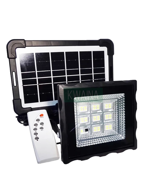 Аккумуляторный LED-прожектор с солнечной панелью, светодиодный фонарь с пультом ДУ и влагостойким корпусом, черный - изображение 9