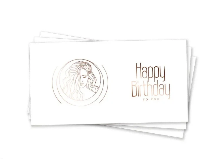 Конверт для грошей Жінці Happy Birthday to You Білий та рожеве золото - Фото 1 Конверт для грошей Жінці Happy Birthday to You Білий та рожеве золото - изображение 1