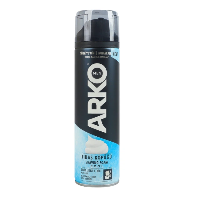 Піна для гоління Arko Cool 200 мл (8690506090029) - Фото 1 Піна для гоління Arko Cool 200 мл (8690506090029) - изображение 1