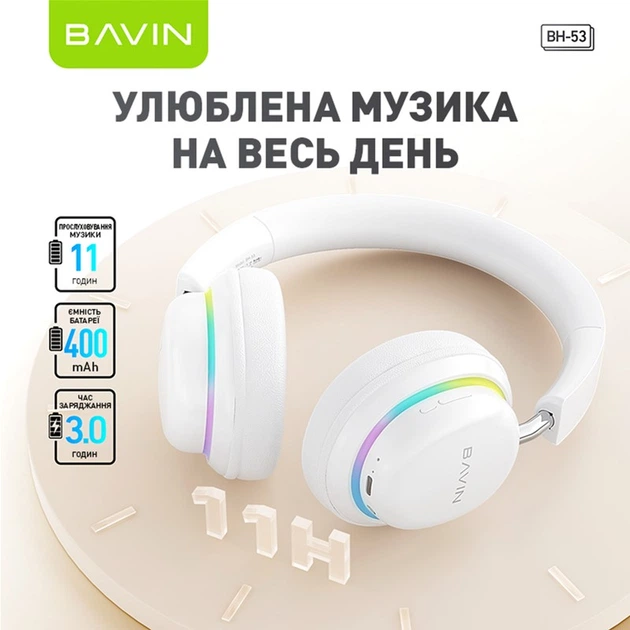 Навушники Bavin BH-53 Hi-Res RGB LIGHT Black (HB-BH-53 BK) - зображення 4