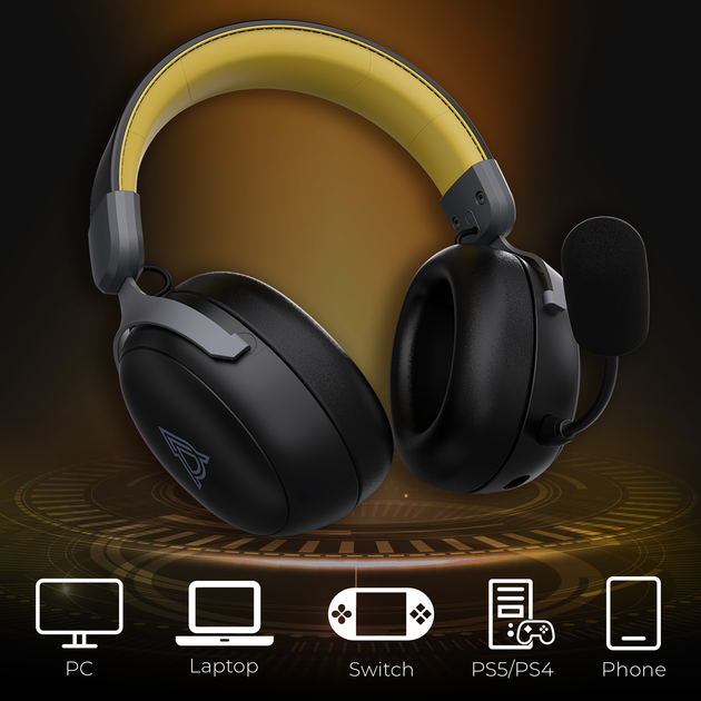 Наушники Ajazz AHM08 MAX 3-Mode Black (AHM08-MAX-BGY) - Фото 17 Наушники Ajazz AHM08 MAX 3-Mode Black (AHM08-MAX-BGY) - изображение 17