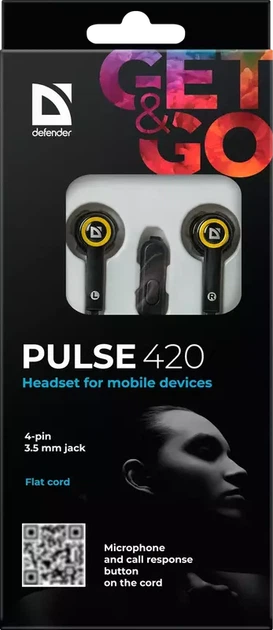 Навушники Defender Pulse 420 Black-Yellow (63421) - Фото 5 Навушники Defender Pulse 420 Black-Yellow (63421) - зображення 5