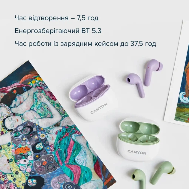 Навушники Canyon TWS-5 Blue (CNS-TWS5BL) - Фото 17 Навушники Canyon TWS-5 Blue (CNS-TWS5BL) - зображення 17