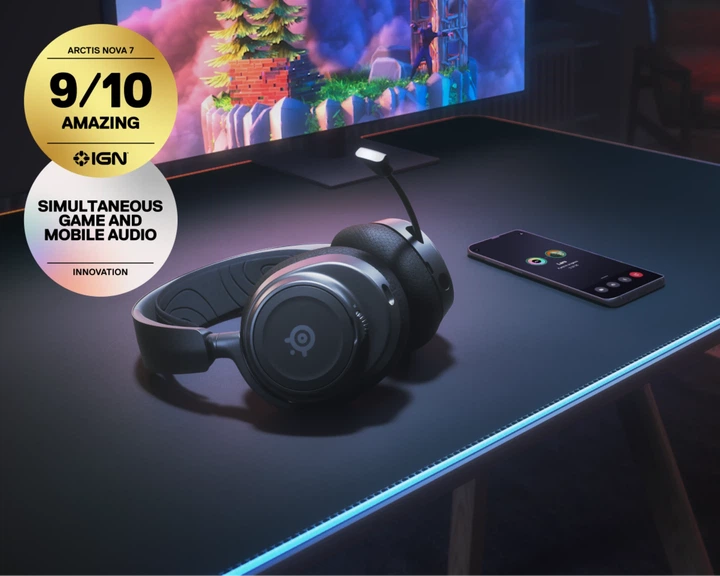Навушники SteelSeries Arctis Nova 7, Black (SS61553) - Фото 10 Навушники SteelSeries Arctis Nova 7, Black (SS61553) - зображення 10
