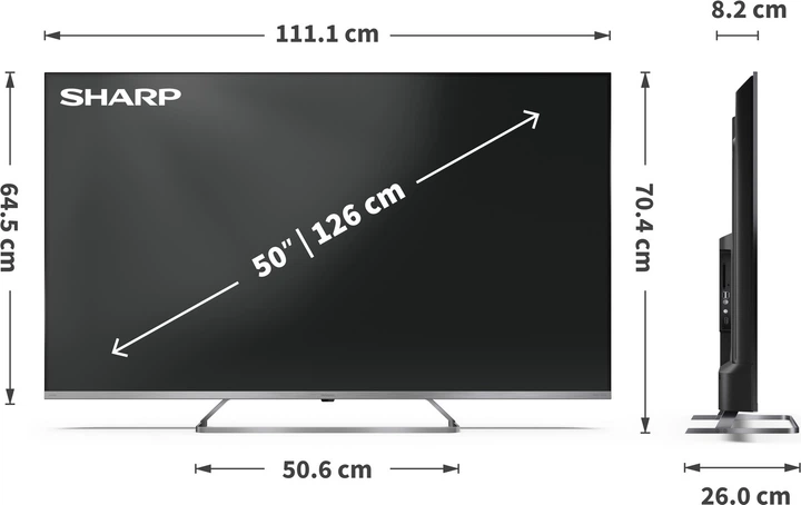 Телевизор Sharp MiniLED 50" 50JP7265E (4T-C50JP7265EB) - Фото 10 Телевизор Sharp MiniLED 50" 50JP7265E (4T-C50JP7265EB) - изображение 10