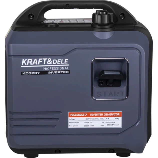 Генератор инверторный Kraft&Dele KD3237 2,7 кВт, 3 кВт макс., 230 В, бензиновый, ECON, USB - изображение 5