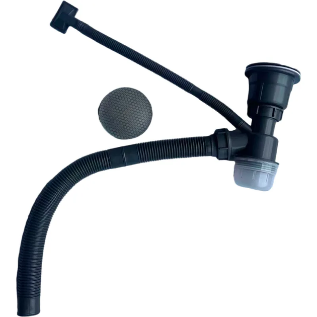 Сифон для кухонной мойки ZERIX SK-05-A 3 1/2"x40 DECOR GRAPHITE (Цвет графит) (ZX6201) - Фото 1 Сифон для кухонной мойки ZERIX SK-05-A 3 1/2"x40 DECOR GRAPHITE (Цвет графит) (ZX6201) - изображение 1