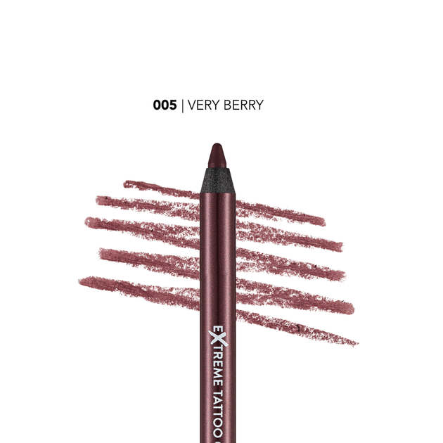 Карандаш для глаз гелевый Flormar Extreme Tattoo Gel Pencil, 05 Very Bery Бордовый - изображение 2