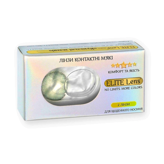 Зеленые контактные линзы с диоптриями ELITE Lens Кукольные Зеленые 2 шт. -2.0 - Фото 1 Зеленые контактные линзы с диоптриями ELITE Lens Кукольные Зеленые 2 шт. -2.0 - изображение 1