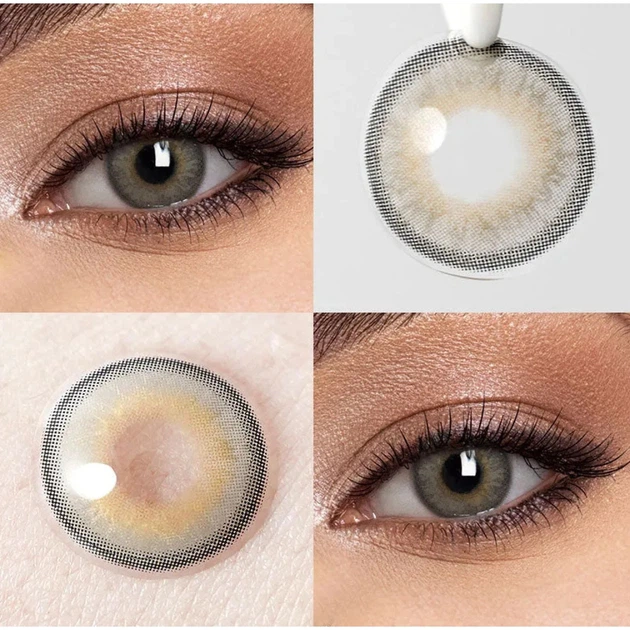 Серые контактные линзы с диоптриями Айс софт грей 2шт. от ELITE Lens. -5.0 - изображение 5