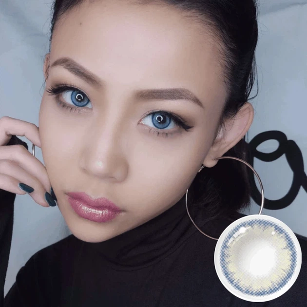 Сірі контактні лінзи з діоптріями ELITE Lens "Айс Мун Глоу" 2 шт. -4.0 - зображення 3