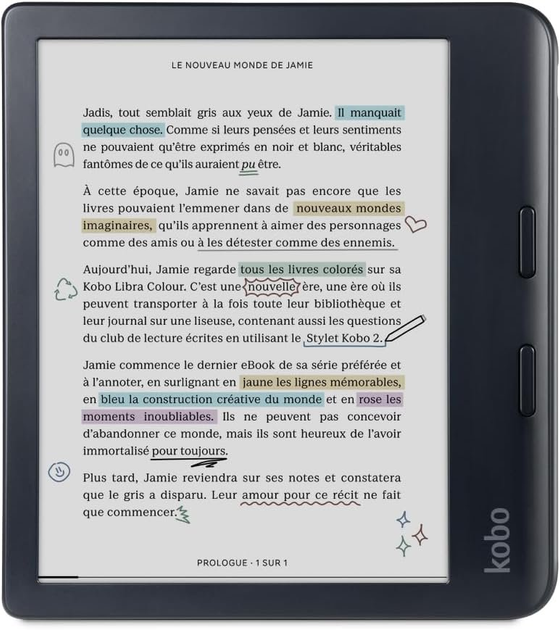 Електронна книга Kobo Libra Colour 32Gb Black - Фото 1 Електронна книга Kobo Libra Colour 32Gb Black - зображення 1