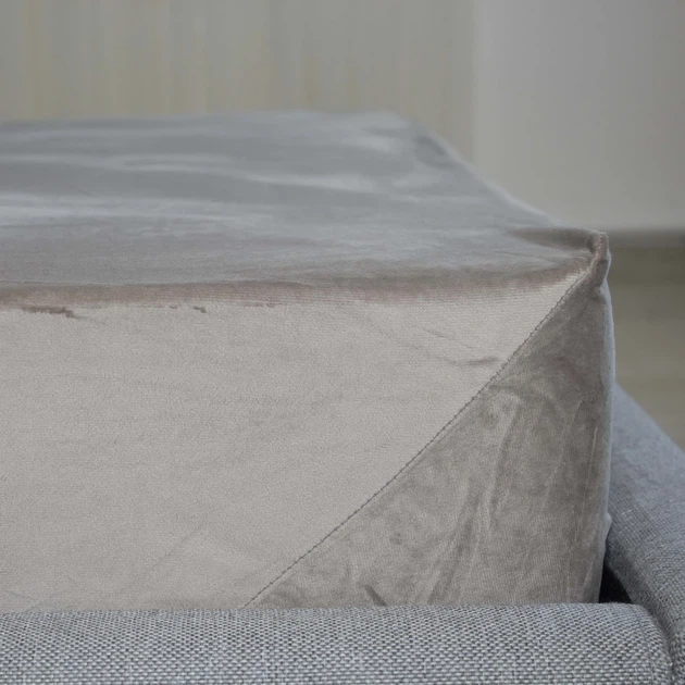 ПростыньТЕП "VELOUR" с резинкой Песочный, 160x200 - изображение 6