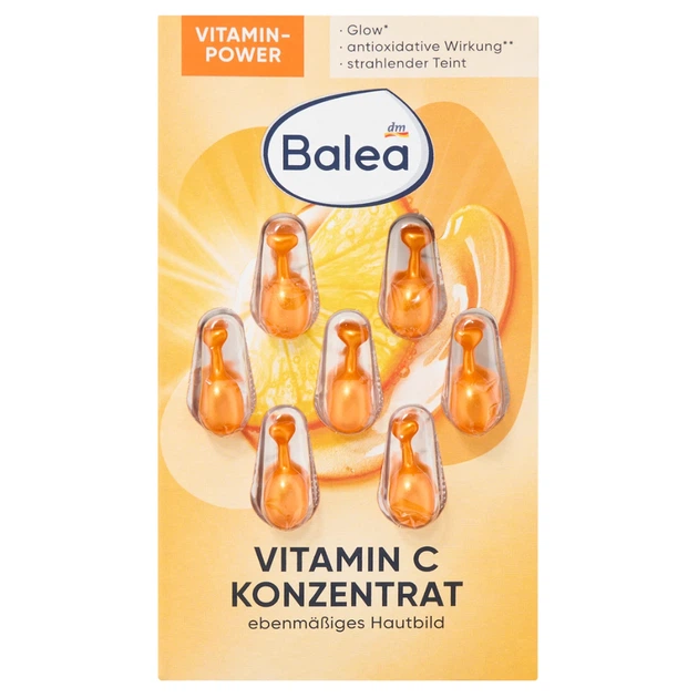 Balea сыворотка для лица Vitamin C, 7 капсул - Фото 1 Balea сыворотка для лица Vitamin C, 7 капсул - изображение 1