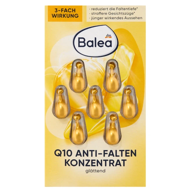 Сыворотка против морщин Balea Q10 с питательным эффектом для гладкой кожи, 7 капсул - Фото 1 Сыворотка против морщин Balea Q10 с питательным эффектом для гладкой кожи, 7 капсул - изображение 1