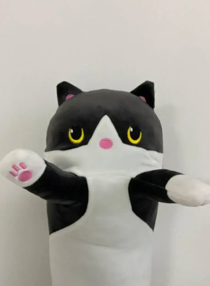 Мягкая игрушка Кот Батон 110 см Подушка Обнимашка Черный - изображение 2