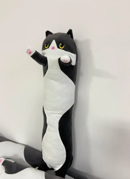 Мягкая игрушка Кот Батон 110 см Подушка Обнимашка Черный - изображение 3