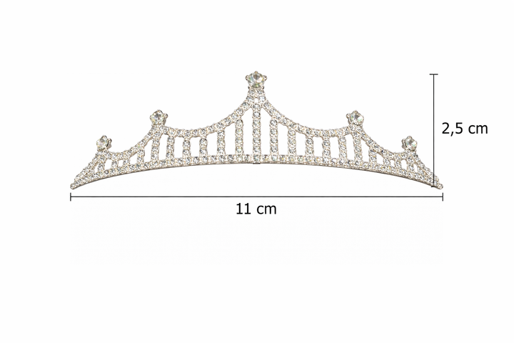 Прикраса для зачіски, діадема Корона, арт. 20146 - изображение 3