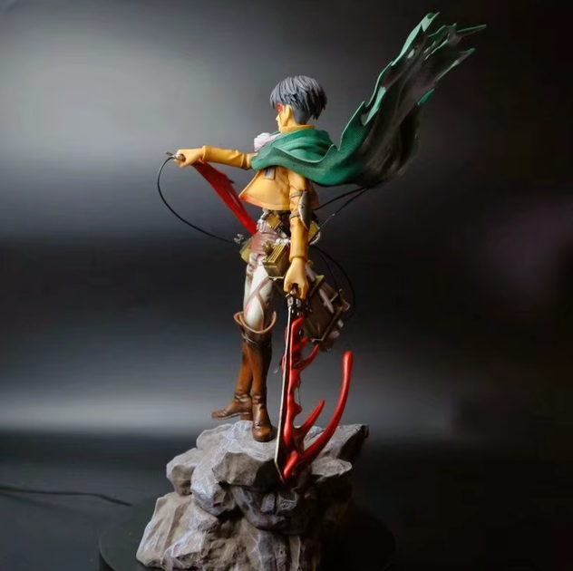 Коллекционная аниме фигурка Леви Акерман Атака Титанов (Levi Ackerman Attack on Titan) с эффектом битвы и плащом Разведкорпуса, 35 см - Фото 6 Коллекционная аниме фигурка Леви Акерман Атака Титанов (Levi Ackerman Attack on Titan) с эффектом битвы и плащом Разведкорпуса, 35 см - изображение 6