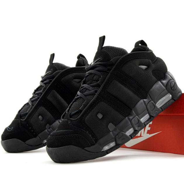 Кроссовки женские и мужские Ni Air More Uptempo Low Black / Най аир мор Аптемпо черные 40 - Фото 1 Кроссовки женские и мужские Ni Air More Uptempo Low Black / Най аир мор Аптемпо черные 40 - изображение 1