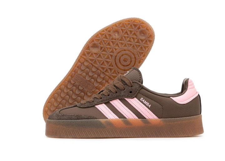 Кроссовки женские Adi Samba XLG Platform Brown Pink / кроссовки Ади самба коричневые с розовым 38 - Фото 4 Кроссовки женские Adi Samba XLG Platform Brown Pink / кроссовки Ади самба коричневые с розовым 38 - изображение 4