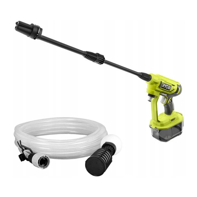 Мийка високого тиску Ryobi низького тиску RY18PW22A-0, 18В ONE+, 22бар, 182 л/год. (без АКБ та ЗП) (5133004570) - Фото 2 Мийка високого тиску Ryobi низького тиску RY18PW22A-0, 18В ONE+, 22бар, 182 л/год. (без АКБ та ЗП) (5133004570) - зображення 2