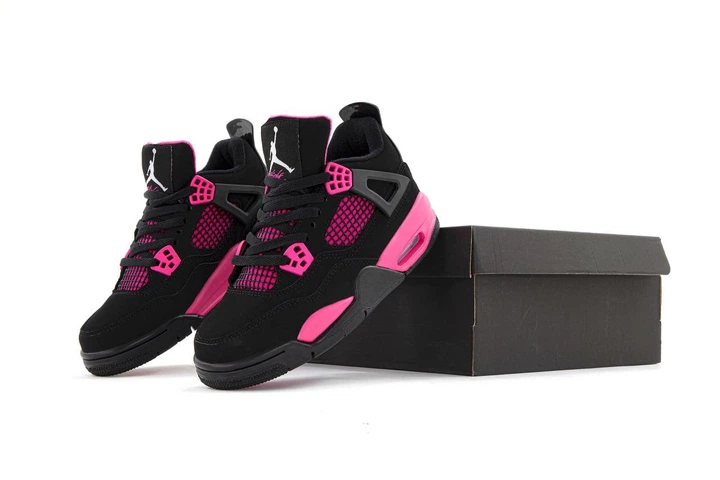 Кросівки жіночі Ni Jord 4 Black Neon Pink / Най Джор 4 чорні з рожевим 40 - зображення 8