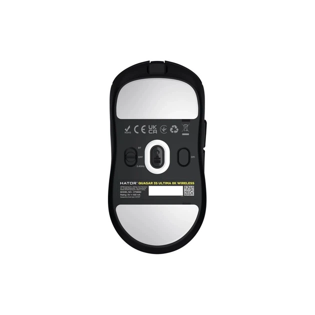 Мышка Hator Quasar 3S Ultima 8K Wireless/Bluetooth/USB Black (HTM660) - Фото 6 Мышка Hator Quasar 3S Ultima 8K Wireless/Bluetooth/USB Black (HTM660) - изображение 6