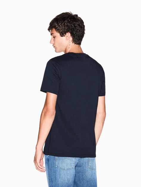 Футболка хлопковая длинная мужская Armani Exchange 488651077 2XL Синяя (1161567952) - Фото 2 Футболка хлопковая длинная мужская Armani Exchange 488651077 2XL Синяя (1161567952) - изображение 2