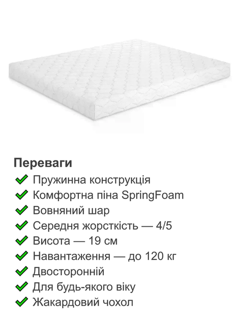 Ортопедический матрас Soft Spring 80х190 см - изображение 2