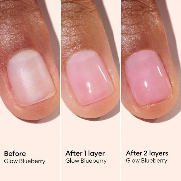Лак для ногтей Active Glow Manucurist Blueberry – лечебное цветное покрытие с маслом миндаля 15мл - изображение 3