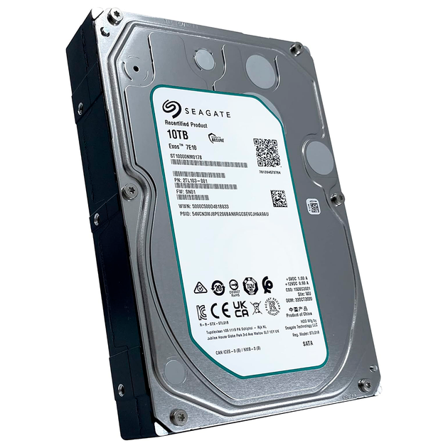 Жесткий диск 3.5" Seagate Exos 7E10 10TB SATA 256MB 7200 об/мин 6 ГБит/с Black (ST10000NM017B) - изображение 4