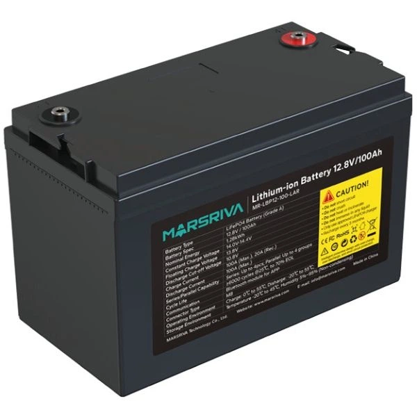 Аккумуляторная батарея MARSRIVA LiFePO4 12.8V/100Ah 1.28kWh для резервного питания (MR-LBP12-100-LAR) - изображение 5