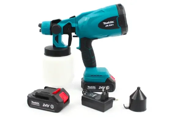 Краскопульт Makita JK-SG1 аккумуляторный 24 В электрический 800 Вт распылитель краски 5 А·ч пульверизатор для лака с баком 800 мл потоком 380 мл/мин беспроводной краскораспылитель 3 режима для стен мебели ремонта дома строительных работ - изображение 8