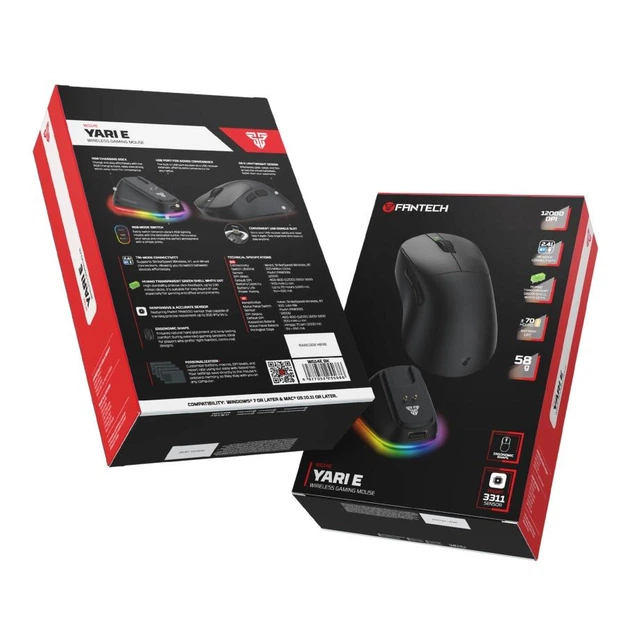 Мышь игровая беспроводная Fantech WG14E Yari E, 58 г, PixArt 3311, 12000 DPI, 1000 Гц, 100 млн кликов, док-станция, до 70 ч - изображение 9