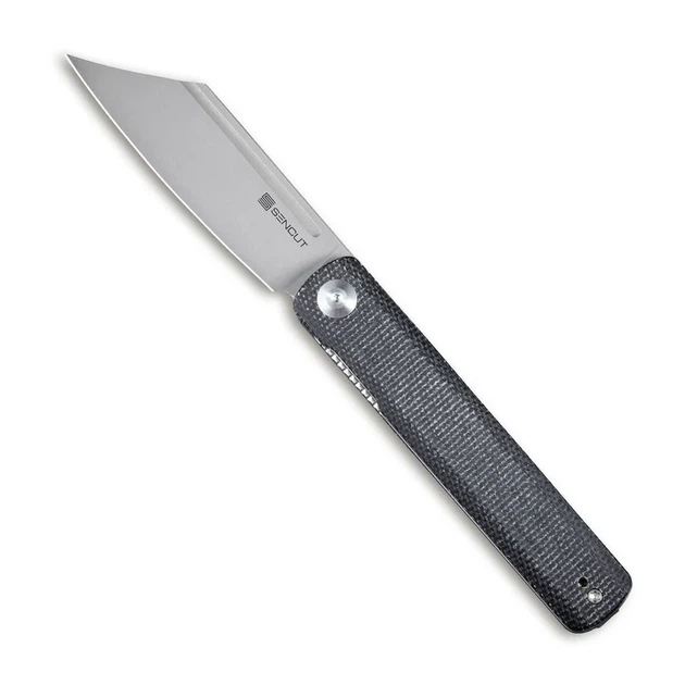 Ніж складаний SENCUT Bronte, замок Linerlock, лезо Plain Gray Stonewashed 9Cr18MoV, руківя Black Micarta, Китай, SA08A - Фото 1 Ніж складаний SENCUT Bronte, замок Linerlock, лезо Plain Gray Stonewashed 9Cr18MoV, руківя Black Micarta, Китай, SA08A - изображение 1