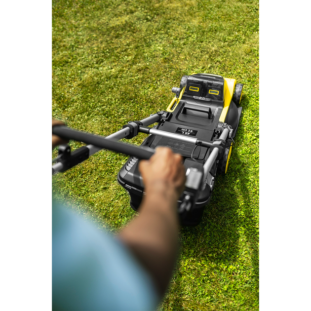Газонокосарка акумуляторна Karcher LMO 5-18 Dual 36V ширина 41 см 3500 об/хв 45 л без АКБ та ЗП Yellow/Black - зображення 9
