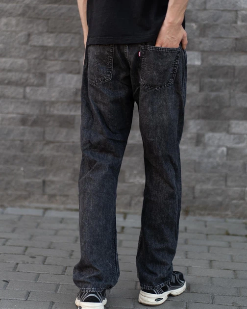 Джинсы мужские Levi's 555 Relaxed Straight Linen+ Denim Jeans 000LO-0010 W34 L34 черные (13130026) - изображение 4