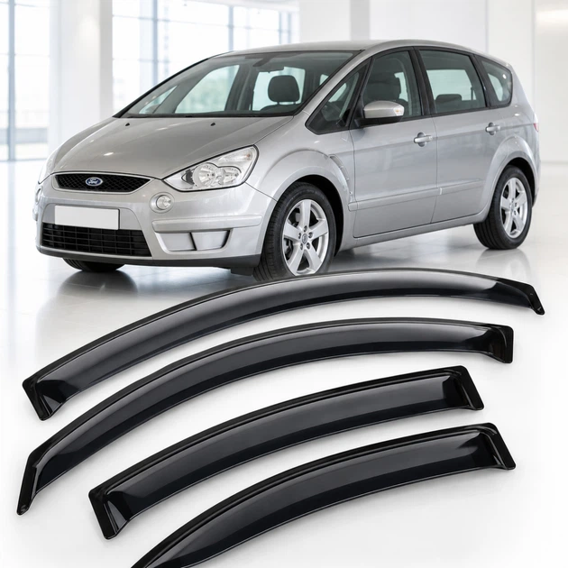 Дефлектори вікон вітровики для Ford S-MAX 2006 Скотч 3M (AMF31506) Acrylic 4 шт - Фото 1 Дефлектори вікон вітровики для Ford S-MAX 2006 Скотч 3M (AMF31506) Acrylic 4 шт - изображение 1