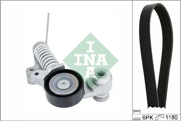 Комплект поліклінового паска (із натягувачем) INA 529048510 Volvo S60, S80, V40, XC60, V60, XC90, V70, XC70 32249369, 31316097, 31339830 - Фото 2 Комплект поліклінового паска (із натягувачем) INA 529048510 Volvo S60, S80, V40, XC60, V60, XC90, V70, XC70 32249369, 31316097, 31339830 - изображение 2