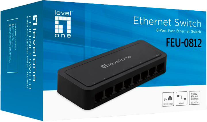 Комутатор LevelOne FEU-0812 (4015867226667) - зображення 2