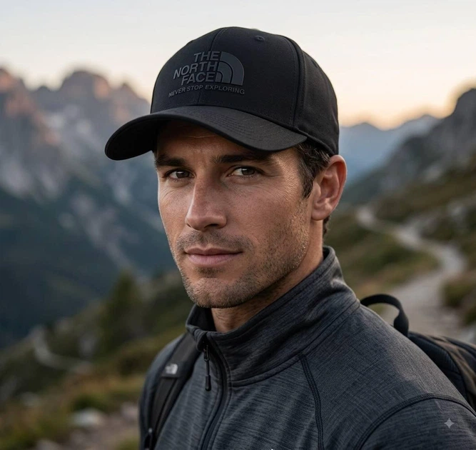 Бейсболка Тракер COTTON с резиновым патчем THE NORTH FACE черного цвета S (55-56 см) - Фото 2 Бейсболка Тракер COTTON с резиновым патчем THE NORTH FACE черного цвета S (55-56 см) - изображение 2