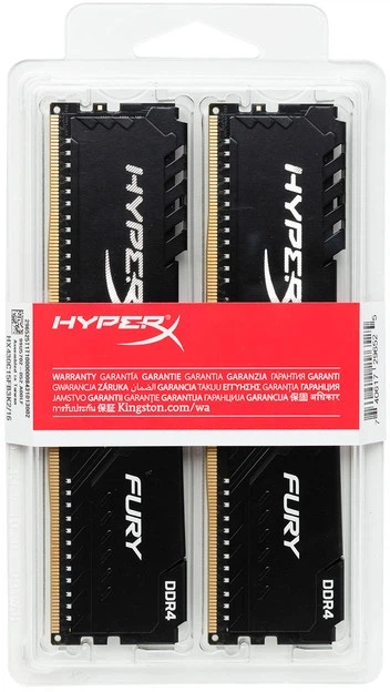 Оперативная память HyperX DDR4-3200 16384MB PC4-25600 (Kit of 2x8192) Fury Black (HX432C16FB3K2/16) - Фото 4 Оперативная память HyperX DDR4-3200 16384MB PC4-25600 (Kit of 2x8192) Fury Black (HX432C16FB3K2/16) - изображение 4