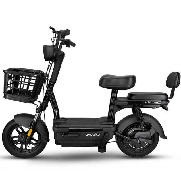 Електросамокат двомісний з сидінням 600Вт 20Ah EVOBIKE Nova PRO з корзинкою для 2 людей швидкість 35км/год для дорослого до 140 кг з великими 12 колесами - Фото 5 Електросамокат двомісний з сидінням 600Вт 20Ah EVOBIKE Nova PRO з корзинкою для 2 людей швидкість 35км/год для дорослого до 140 кг з великими 12 колесами - изображение 5