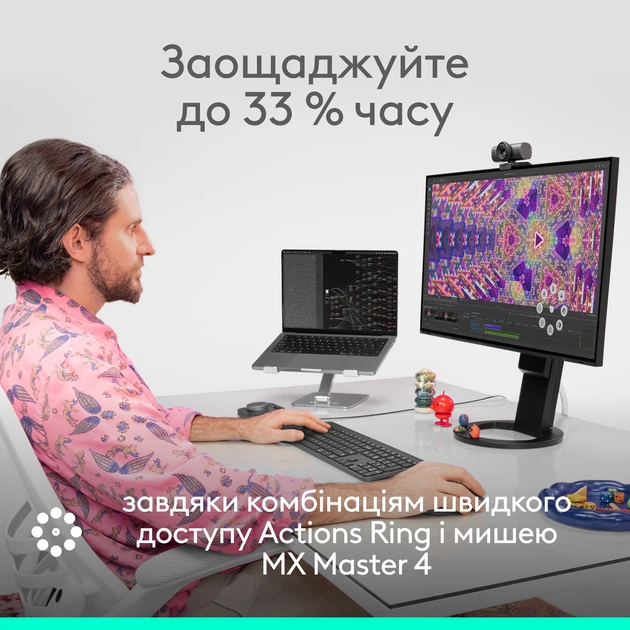 Мышь Logitech MX Master 4 Performance Wireless/Bluetooth Graphite (910-007562) - Фото 3 Мышь Logitech MX Master 4 Performance Wireless/Bluetooth Graphite (910-007562) - изображение 3
