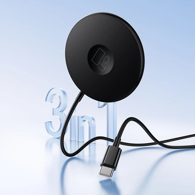 Беспроводное зарядное устройство Borofone BQ41 Glory 3-in-1 magnetic wireless fast charging Black - изображение 4