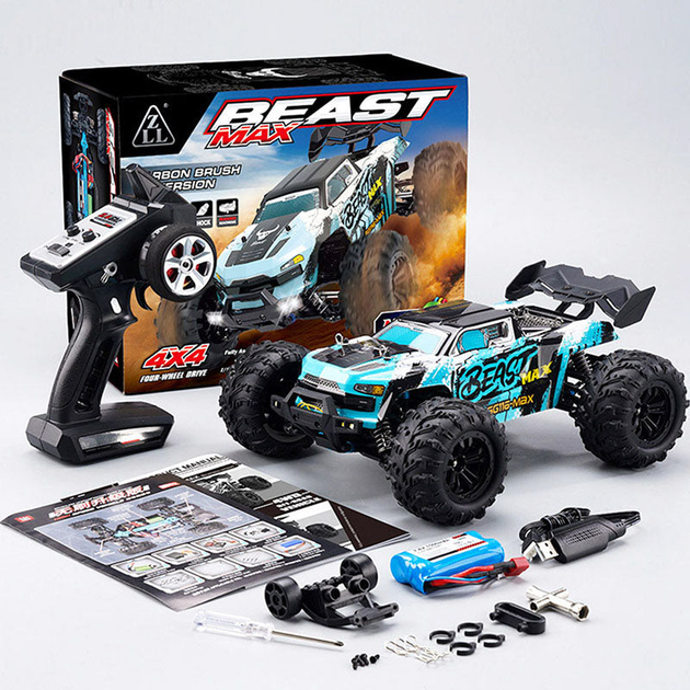 Машинка на радиоуправлении SG116 MAX 1:16 4WD до 80 км/ч — RC Monster Truck для дрифта и бездорожья, радиоуправляемый джип внедорожник - изображение 3